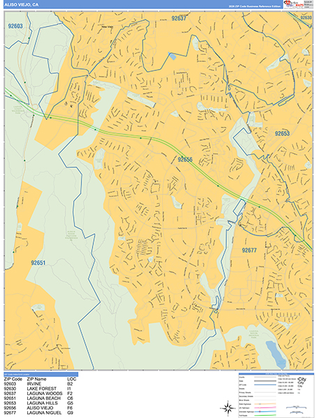 Aliso Viejo Map Basic Style